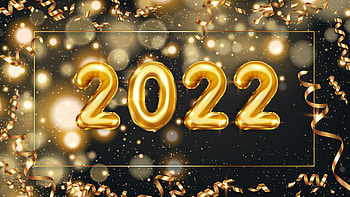 Golden 2022 Lights Glare Glitter Bokeh Background 2022 HD wallpaper