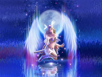 Valkyrie, fantasy, colours, girl, water HD wallpaper