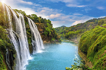 Huangguoshu Waterfall, nature, China, Waterfall, Huangguoshu HD wallpaper