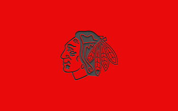 Chicago Blackhawks, Red background, American hockey team, NHL logo HD wallpaper