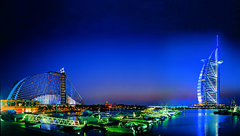 Building, Dubai, Night, , Boat, City, Harbor HD wallpaper