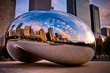 the_bean__chicago, mirror, buildings, bean, reflection, 3d HD wallpaper