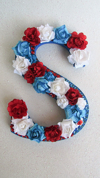 S Name Letter, Floral Design HD phone wallpaper