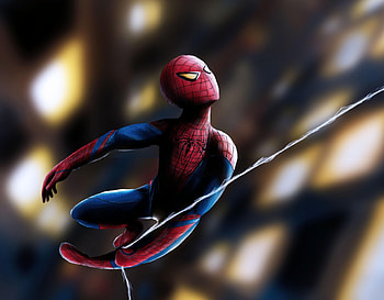 Spider-man, swing, marvel comics, artwork HD wallpaper