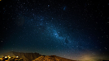 Nature, Mountains, Night, Shining, Shine, Starry Sky, Brilliance HD wallpaper