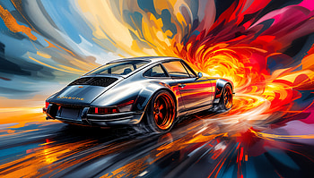 Porsche 911: Dynamic Ultra, Porsche 911, car, Porsche, Artwork, colorful HD wallpaper