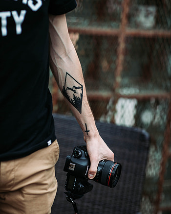 Hand, Tattoo, Technologies, Technology, grapher, Camera, Tattoos HD phone wallpaper
