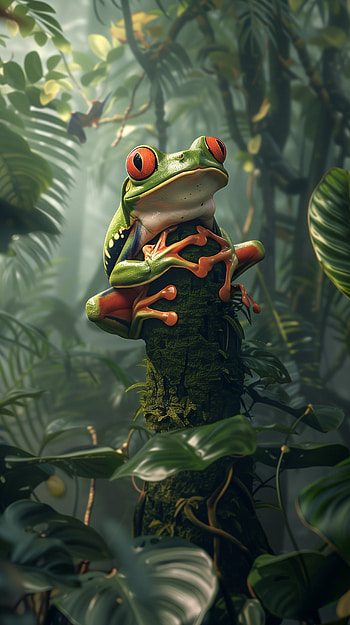 Mystic Jungle Tree Frog - Exotic , jungle HD phone wallpaper