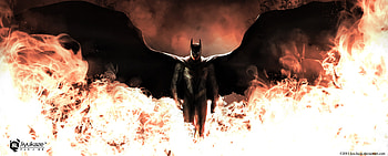 Batman Fire, batman, superheroes, artwork, digital-art, deviantart HD wallpaper