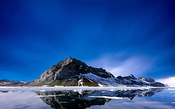 Nature, Sea, Snow, Mountain, Peak, Silence, Island, Cold HD wallpaper