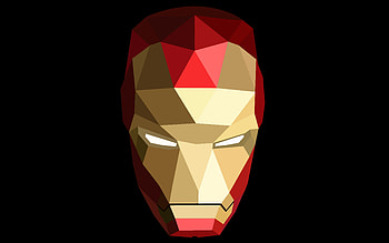 Geometric art, iron man, low poly HD wallpaper