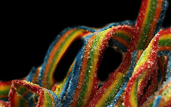 Sugar and candy, blue, sweet, colors, sugar, candy, abstract, green, yellow, red HD wallpaper