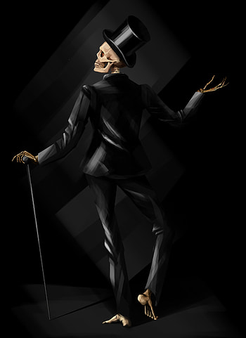Art, Hat, Skeleton, Costume HD phone wallpaper