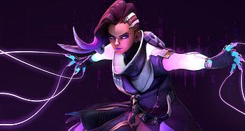 Sombra, video game, Overwatch, art HD wallpaper