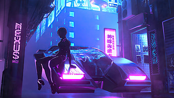 Cyberpunk Scifi Car City , cyberpunk, scifi, artist, artwork, digital-art HD wallpaper
