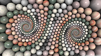 Spiral Balls, Balls, Abstract, , Spiral, 3D HD wallpaper