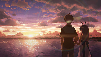 anime, DJ Max, Beach, Sunset, People / and Mobile Backgrounds HD wallpaper