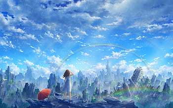 Anime Original, Anime, Original, cloud, Sky HD wallpaper