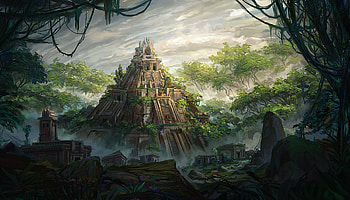Enchanted Jungle Temple – Fantasy, fantasy, temple HD wallpaper