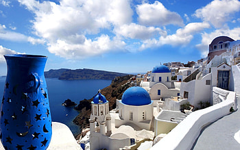 Santorini , Stunning quality, resolution, Mural inspiration HD wallpaper