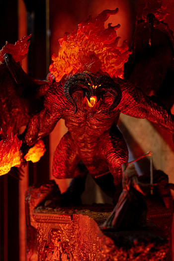 Gandalf, Balrog, Spectacular clash, Enchanting review HD phone wallpaper