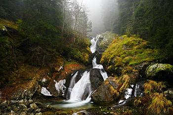 Nature, Water, Rivers, Rocks, Waterfall, Fog HD wallpaper