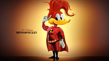 Woody Woodpecker, Quirky , Funny backgrounds, Cartoon bird HD wallpaper