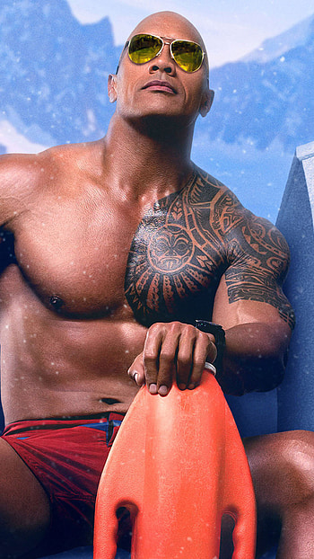 Baywatch movie, Dwayne Johnson, Sony Xperia HD phone wallpaper