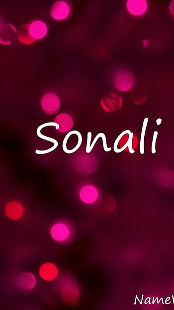 S Name, Sonali, pink lights HD phone wallpaper