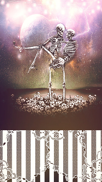 You me eternity, love, beautiful, girlfriend, skeleton, pretty, boyfriend, black, skull, , heart HD phone wallpaper