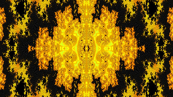 Trippy Psychedelic Fractal, trippy, psychedelic, aesthetic, yellow, black, Abstract, fractal, abstract black HD wallpaper