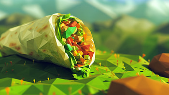 Appetizing Breakfast Burrito, breakfast, breakfast burrito, food, burrito, polygonal HD wallpaper