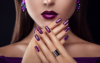 Nails, lips, lady, beauty HD wallpaper