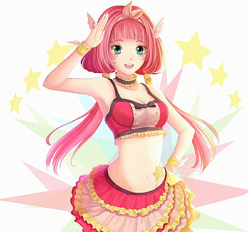 Pink Hair, twin tails, long hair, beauty, nice, twintails, female, plain, sweet, twint tail, twintail, girl, beautiful, star, anime girl, simple, anime, pretty, lovely HD wallpaper