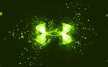 Under Armour lime logo, , lime neon lights, creative, lime abstract background, Under Armour logo, brands, Under Armour HD wallpaper