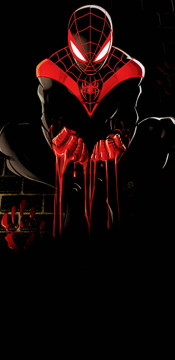 Super R 10+ OLED, red, magenta, Spiderman HD phone wallpaper