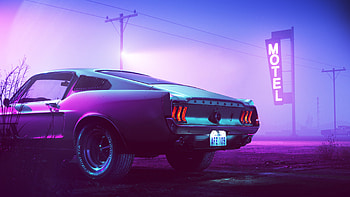 Mustang Scorpion Motel, mustang, cars, artist, artwork, digital-art HD wallpaper