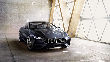 Bmw concept 8 series, 2018, showroom, front HD wallpaper