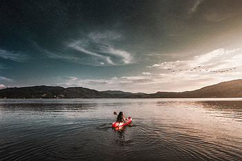 Landscape, Nature, Lake, Privacy, Seclusion, Girl, Boat, Loneliness HD wallpaper