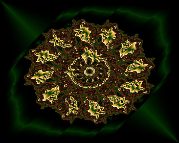 greenstar, star, flowers, shadow, green HD wallpaper
