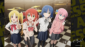 Bocchi the Rock! Featuring Ikuyo, Nijika, Ryou & Hitori, Ikuyo Kita, Nijika Ijichi, Ryou Yamada, Hitori Gotou, Anime, Bocchi the Rock! HD wallpaper