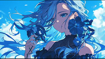 Blue Aesthetic Anime Girl, anime girl, blue aesthetic, Anime, blue anime, girl HD wallpaper