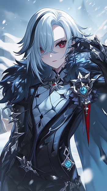Arlecchino's Icy Gaze: Genshin Impact , video game, Genshin Impact, Arlecchino (Genshin Impact) HD phone wallpaper
