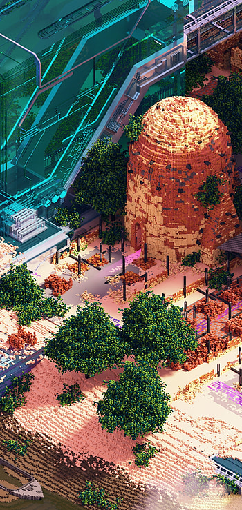 Pixelated Oasis: Artistic in Vibrant Detail, artistic, pixel art HD phone wallpaper