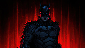 The Batman Red Theme , the-batman, batman, superheroes, artwork, artist, artstation HD wallpaper