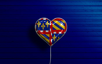 I Love Burgundy, , realistic balloons, blue wooden background, Day of Burgundy, french provinces, flag of Burgundy, France, balloon with flag, Provinces of France, Burgundy flag, Burgundy HD wallpaper