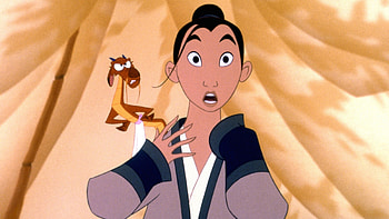 Mushu and Fa Mulan, Mulan (1998) HD wallpaper