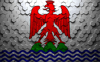 Flag of Nice, honeycomb art, Nice hexagons flag, Nice 3d hexagons art, Nice flag HD wallpaper