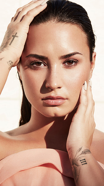 Demi Lovato, Singer's face, , Samsung Galaxy HD phone wallpaper
