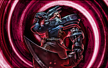 Dreadnova Gangplank, purple grunge background, League of Legends, MOBA, vortex, Dreadnova Gangplank League of Legends, Dreadnova Gangplank Skin, LoL HD wallpaper